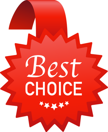 Best choice badge in flat style on white background. Best ch
