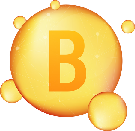 Vitamin B gold shining